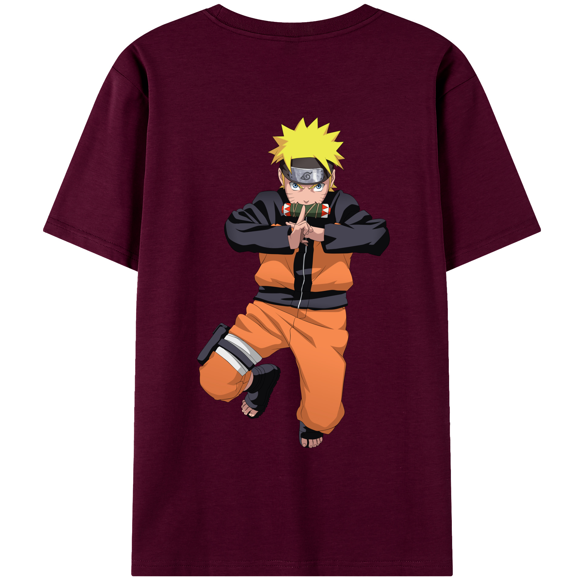 （画像用） NARUTO -ナルト- うずまき ナルト Uzumaki Naruto レディース半袖Tシャツ(バックプリント)